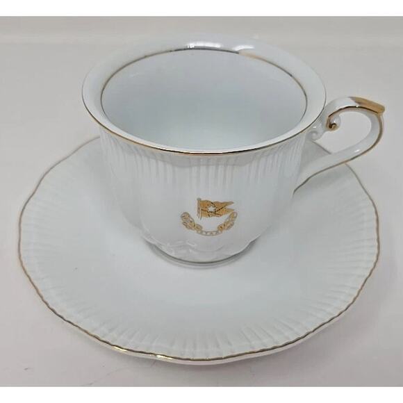 RMS Titanic Authentic Replica Coffee Tea Cup Saucer White Star Line White U297 - Picture 2 of 10
